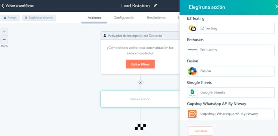 Integraciones de workflows
