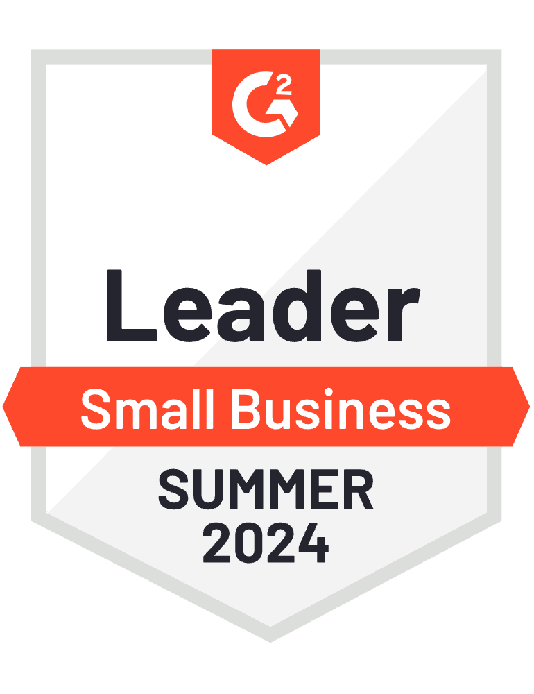Insignia de G2: Líder - Pequeñas empresas - Verano 2023