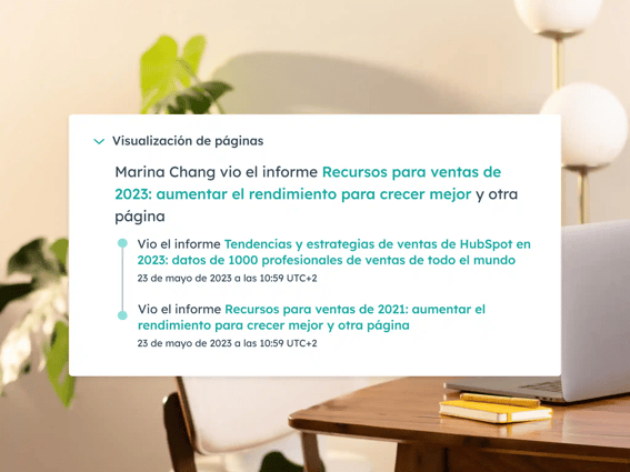 Consulta qué páginas ven los prospectos para adaptar los puntos de contacto de tu estrategia.