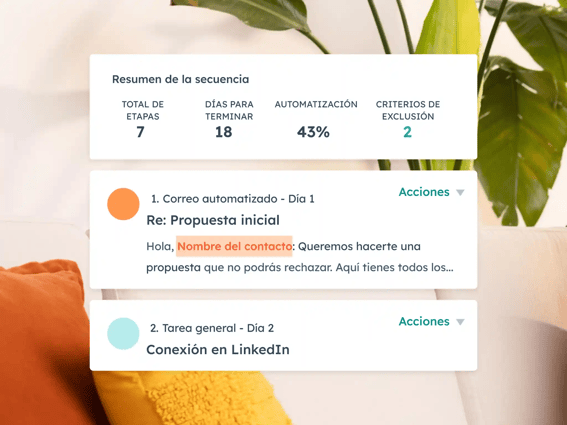 Gestiona y optimiza las secuencias de ventas.